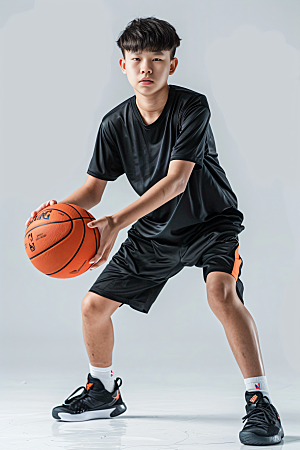 打篮球的人健身活力摄影图