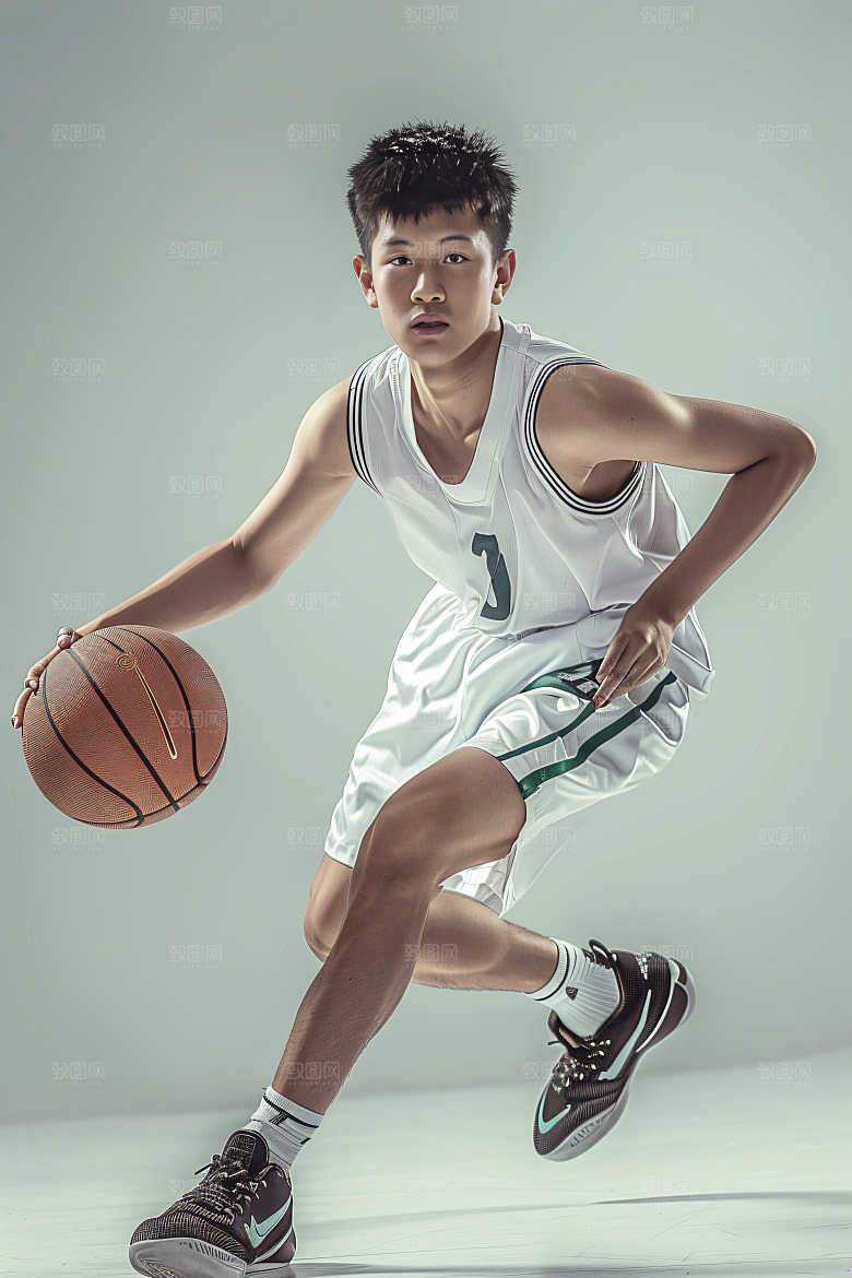 打篮球的人高清阳光摄影图