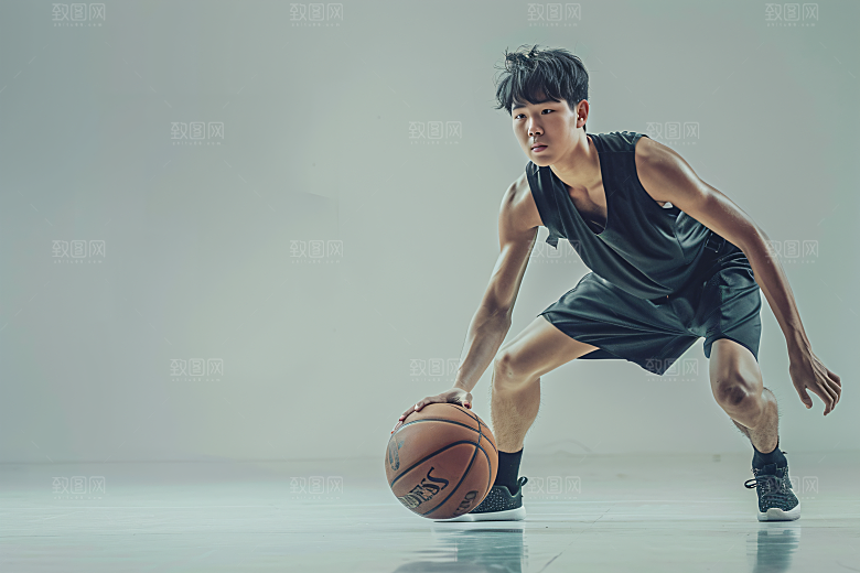 打篮球的人青年人物摄影图