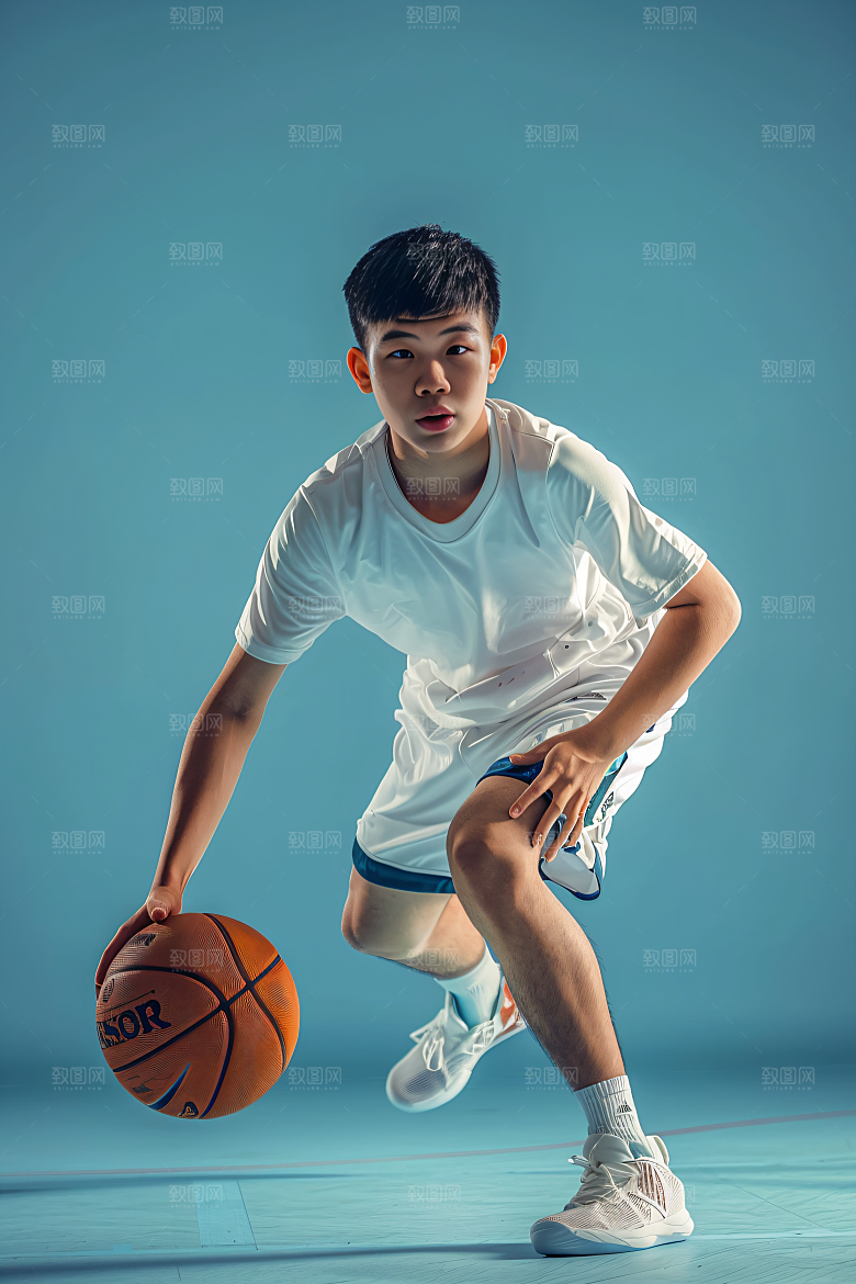打篮球的人动感健康摄影图