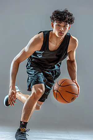 打篮球的人阳光体育摄影图
