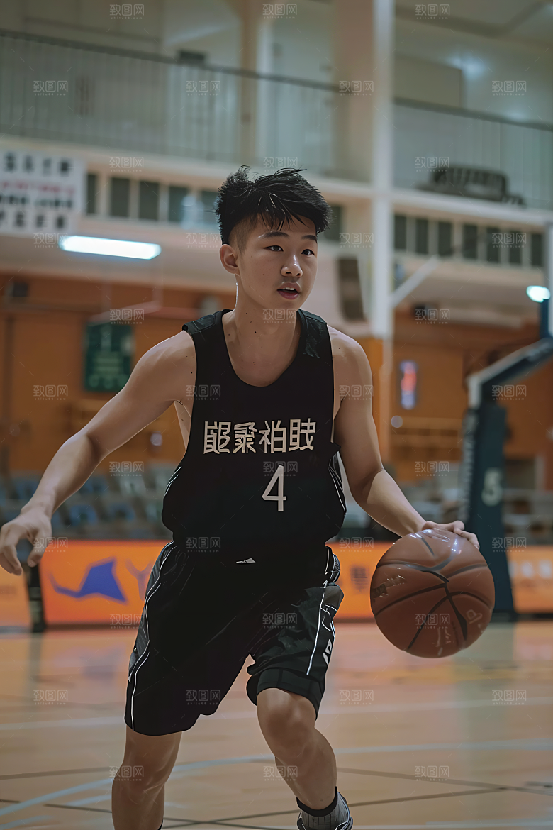 打篮球的人活力健康摄影图