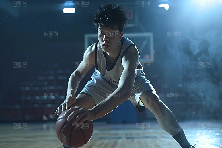 打篮球的人阳光投篮摄影图