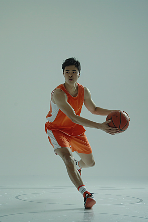 打篮球的人肖像投篮摄影图
