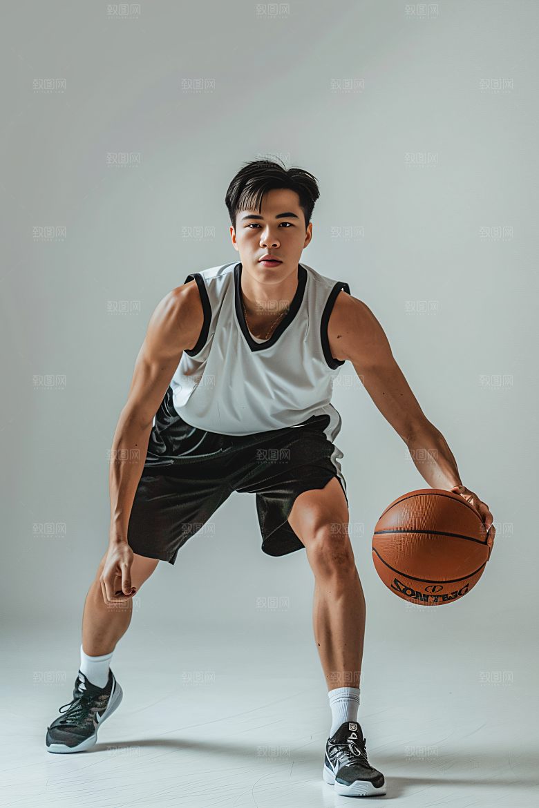 打篮球的人活力健身摄影图
