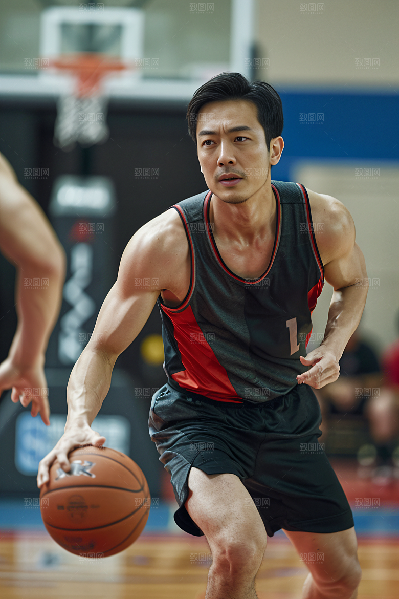 打篮球的人投篮运动摄影图