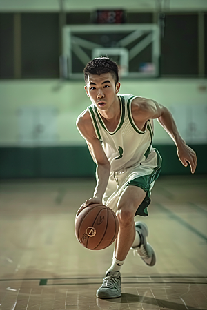 打篮球的人青年体育摄影图