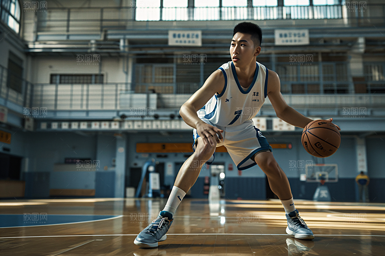 打篮球的人人物锻炼摄影图