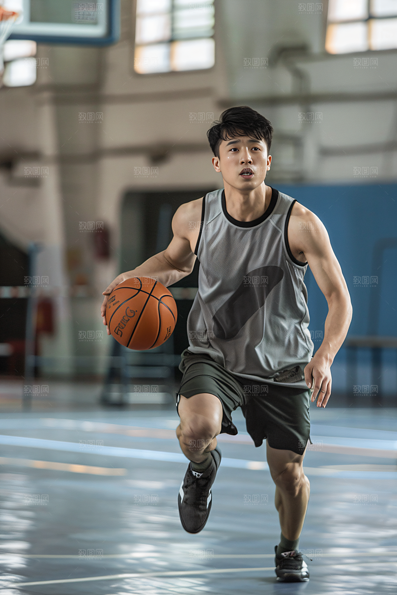 打篮球的人动感体育摄影图