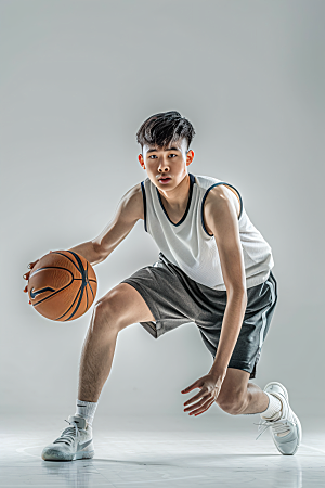 打篮球的人健康活力摄影图