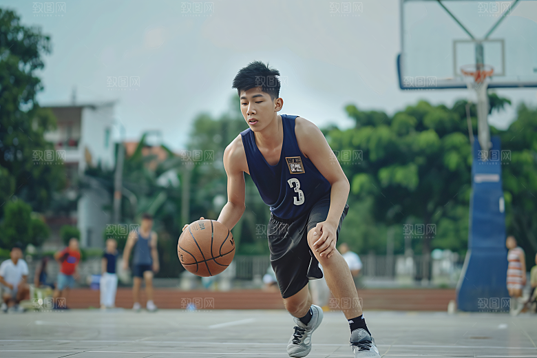 打篮球的人投篮灌篮摄影图