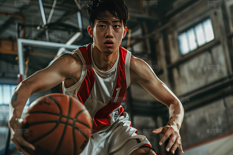 打篮球的人健康健身摄影图