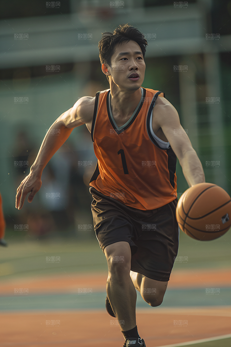 打篮球的人灌篮体育摄影图
