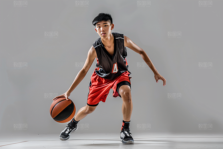 打篮球的人高清青年摄影图