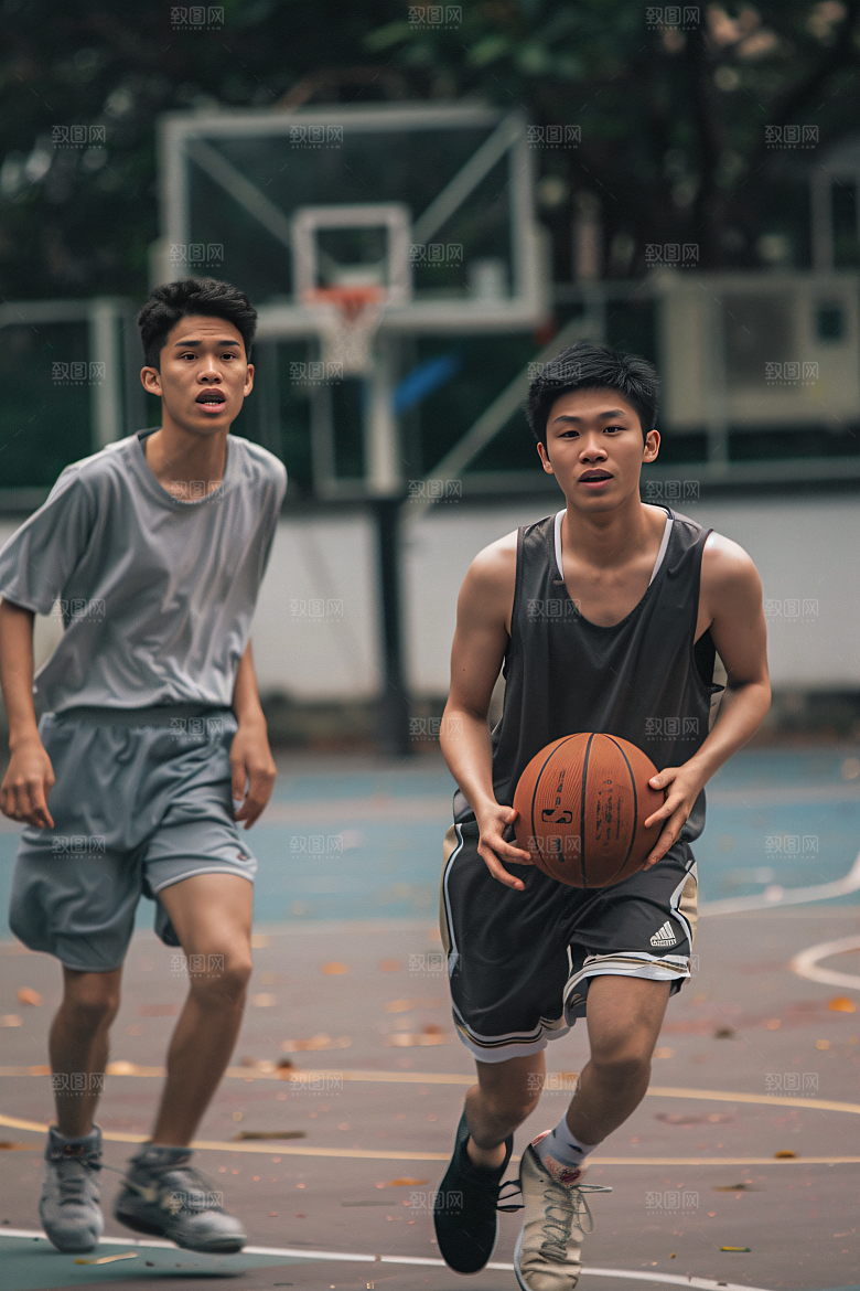 打篮球的人体育高清摄影图