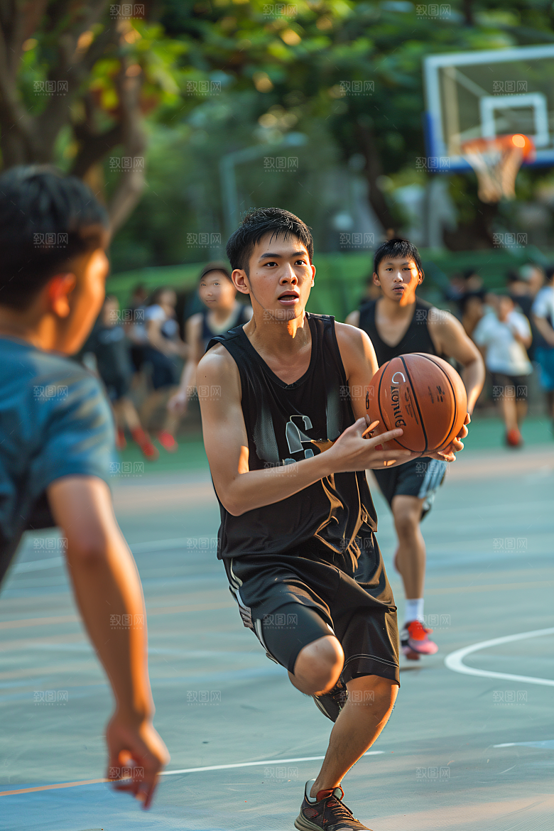 打篮球的人灌篮体育摄影图