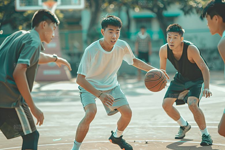打篮球的人高清体育摄影图