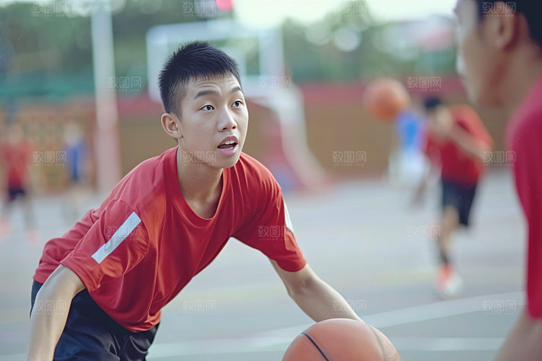 打篮球的人活力健身摄影图