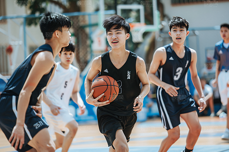 打篮球的人青年锻炼摄影图
