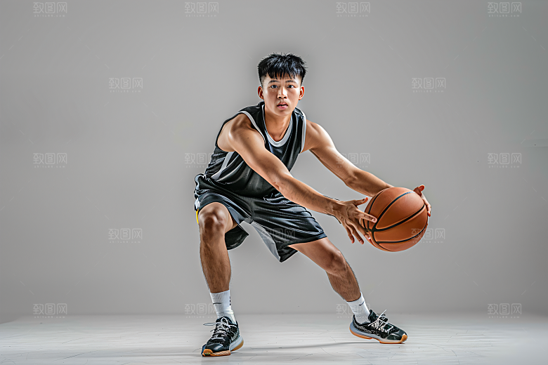 打篮球的人锻炼高清摄影图