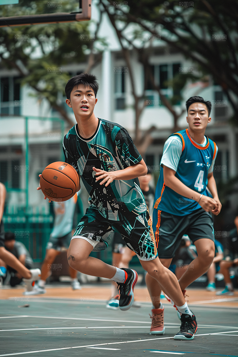 打篮球的人青年人物摄影图