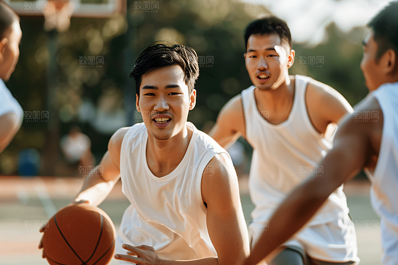 打篮球的人人物投篮摄影图