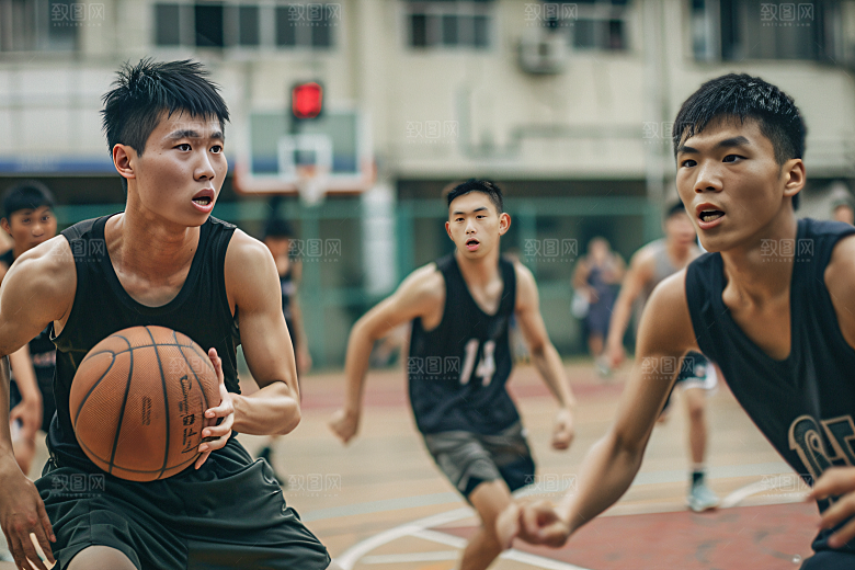 打篮球的人人物体育摄影图