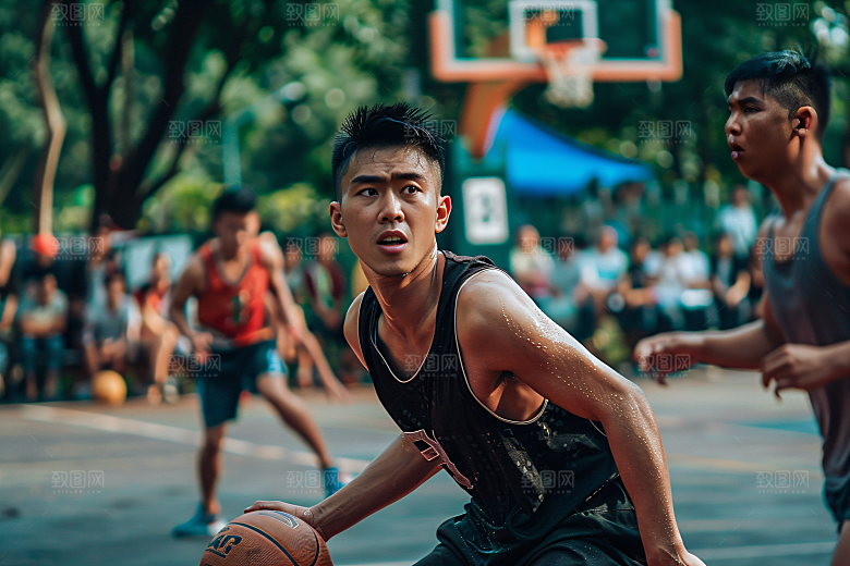 打篮球的人扣篮灌篮摄影图