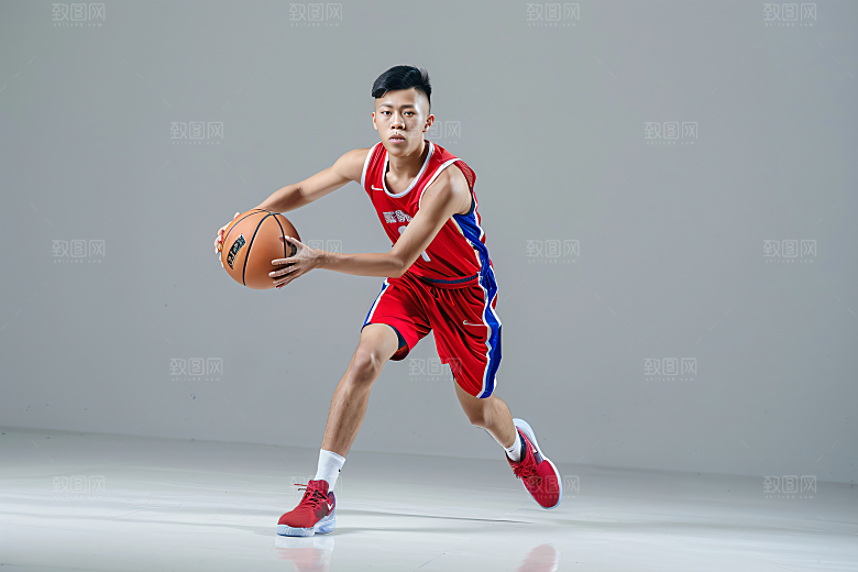 打篮球的人锻炼青年摄影图