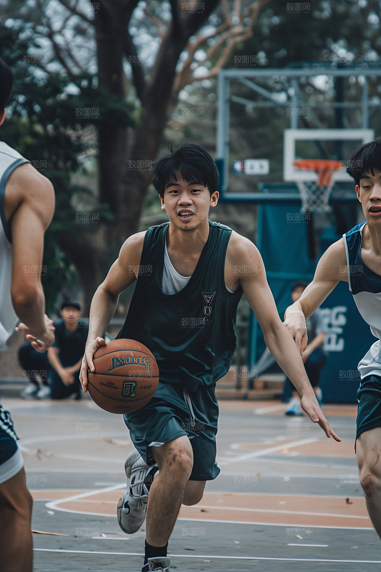 打篮球的人活力投篮摄影图