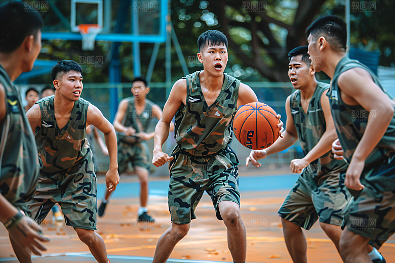 打篮球的人健康高清摄影图