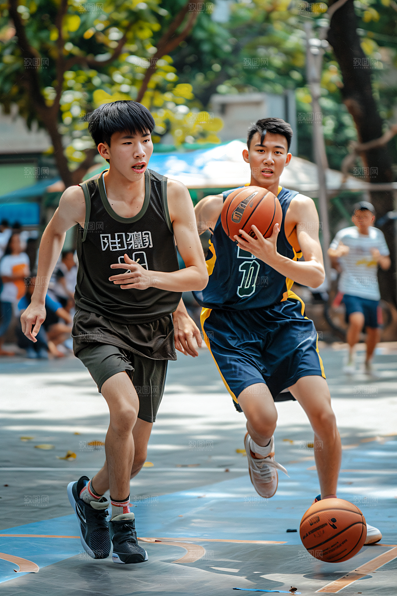 打篮球的人扣篮运动摄影图