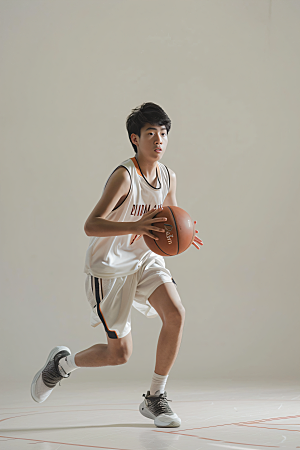打篮球的人肖像人物摄影图