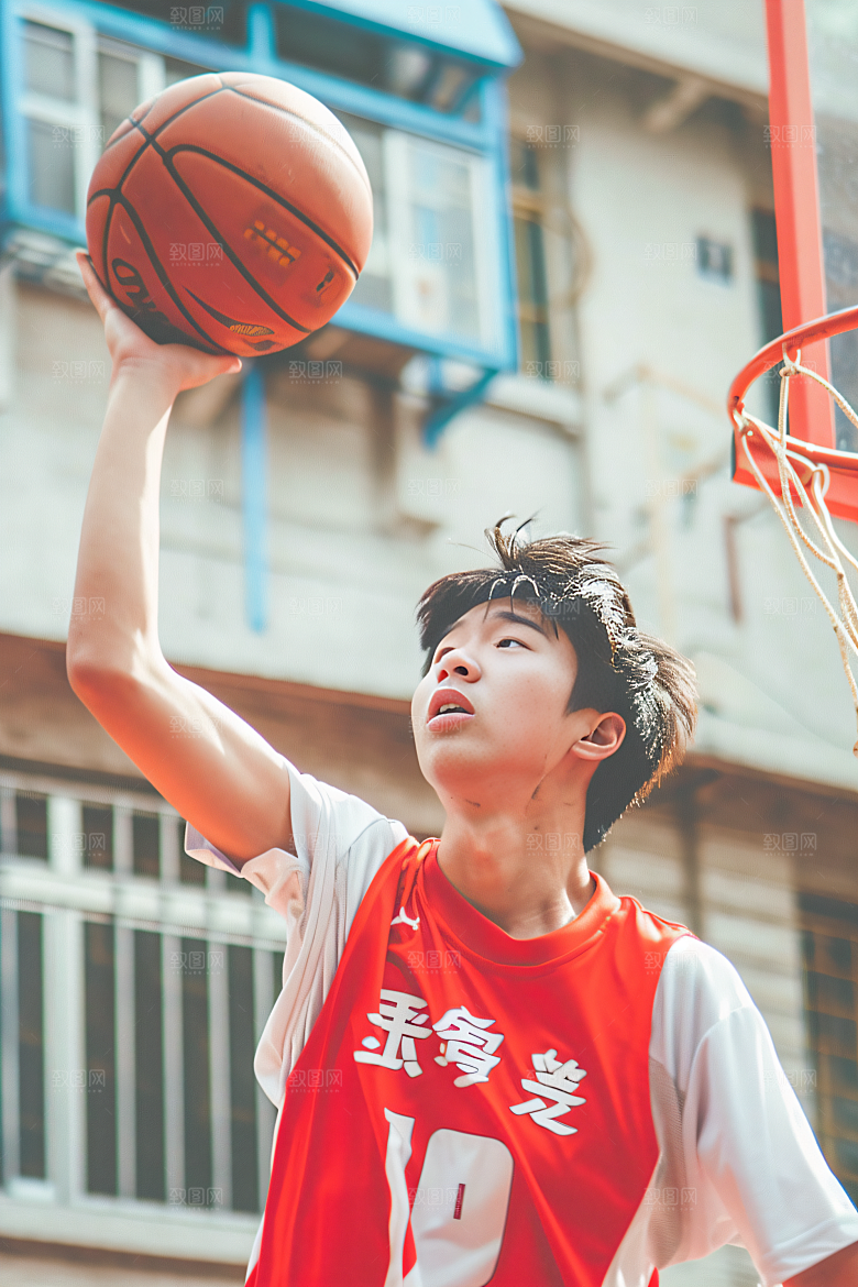 打篮球的人运动灌篮摄影图
