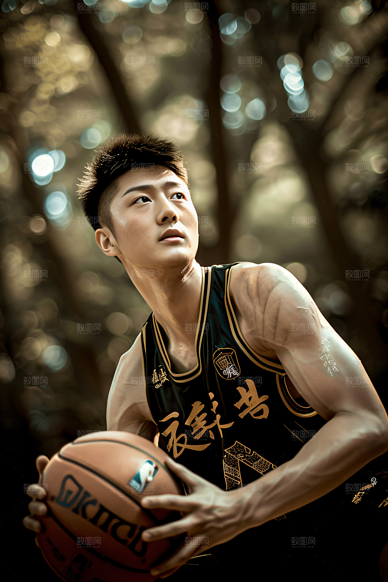 打篮球的人青年高清摄影图