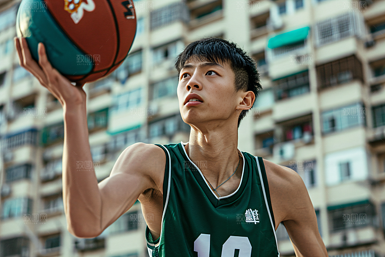 打篮球的人体育健康摄影图
