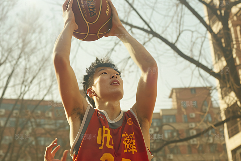 打篮球的人青年高清摄影图