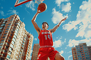 打篮球的人青年健康摄影图