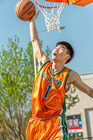 打篮球的人健康青年摄影图