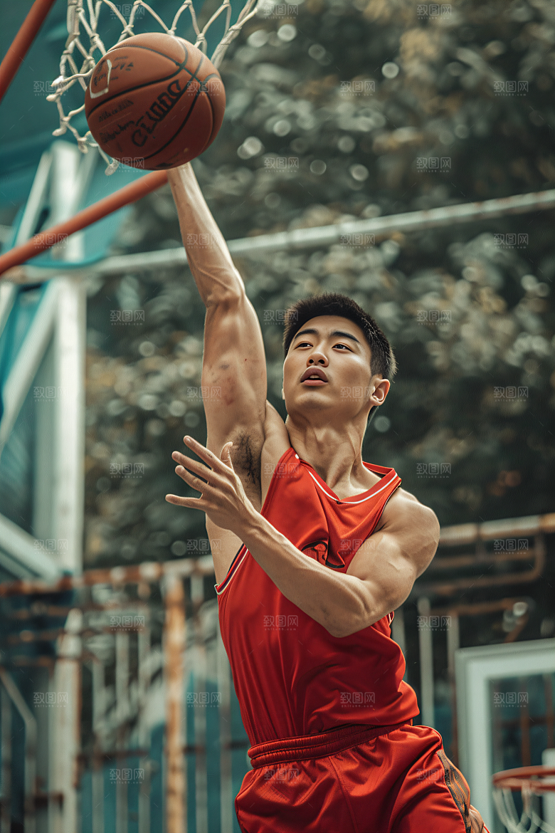 打篮球的人体育青年摄影图