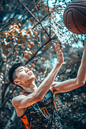 打篮球的人高清人物摄影图