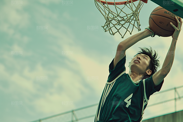 打篮球的人阳光健身摄影图