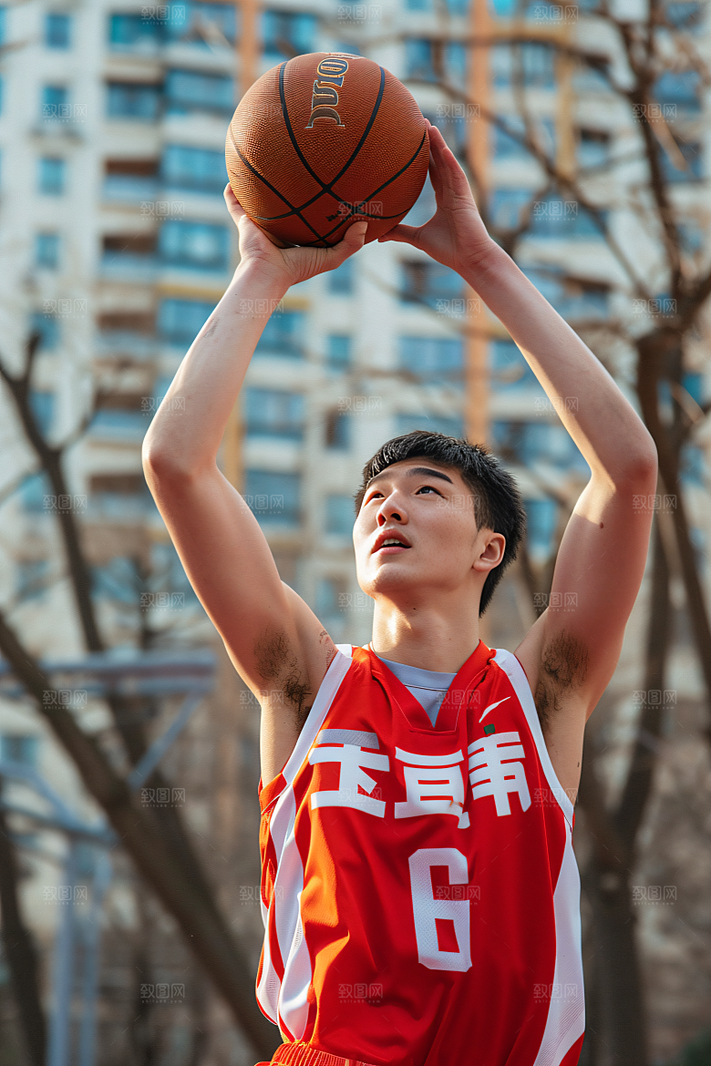 打篮球的人扣篮健身摄影图