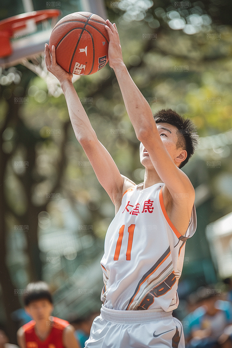 打篮球球场高清摄影图