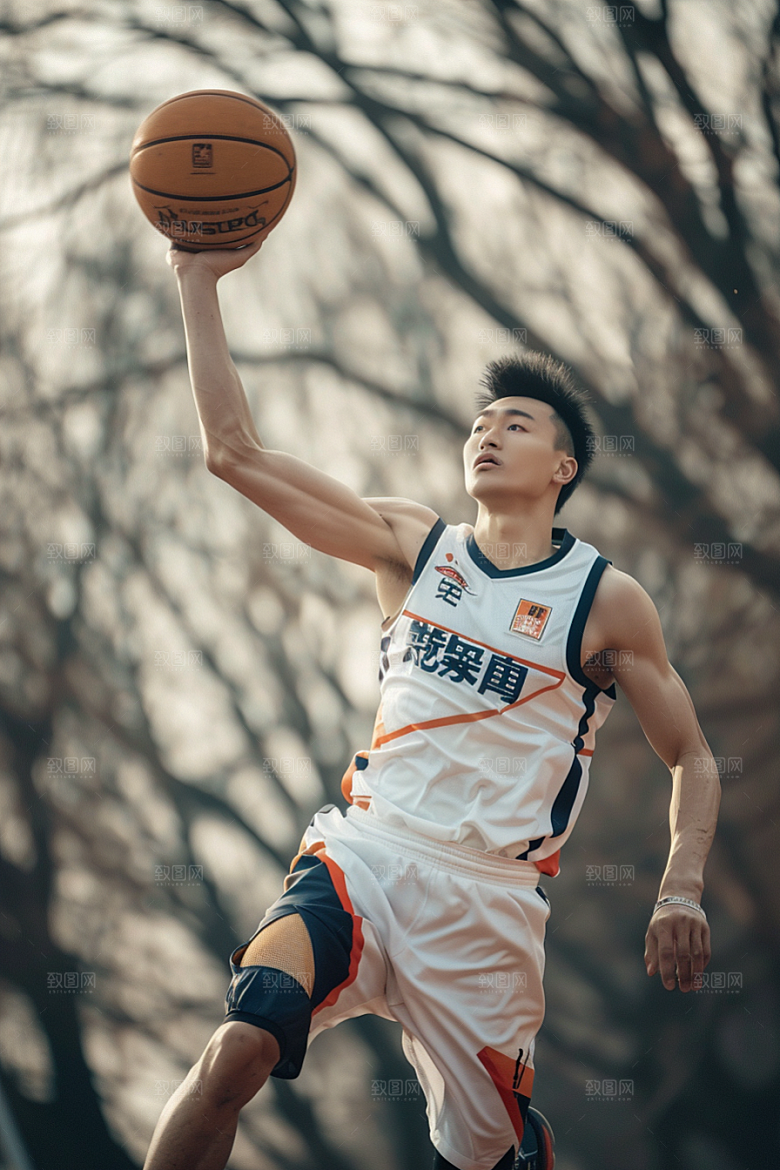 打篮球运动人物摄影图