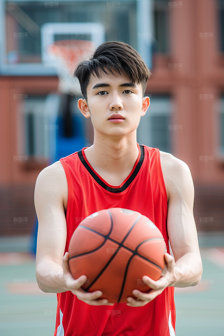 打篮球球场体育摄影图