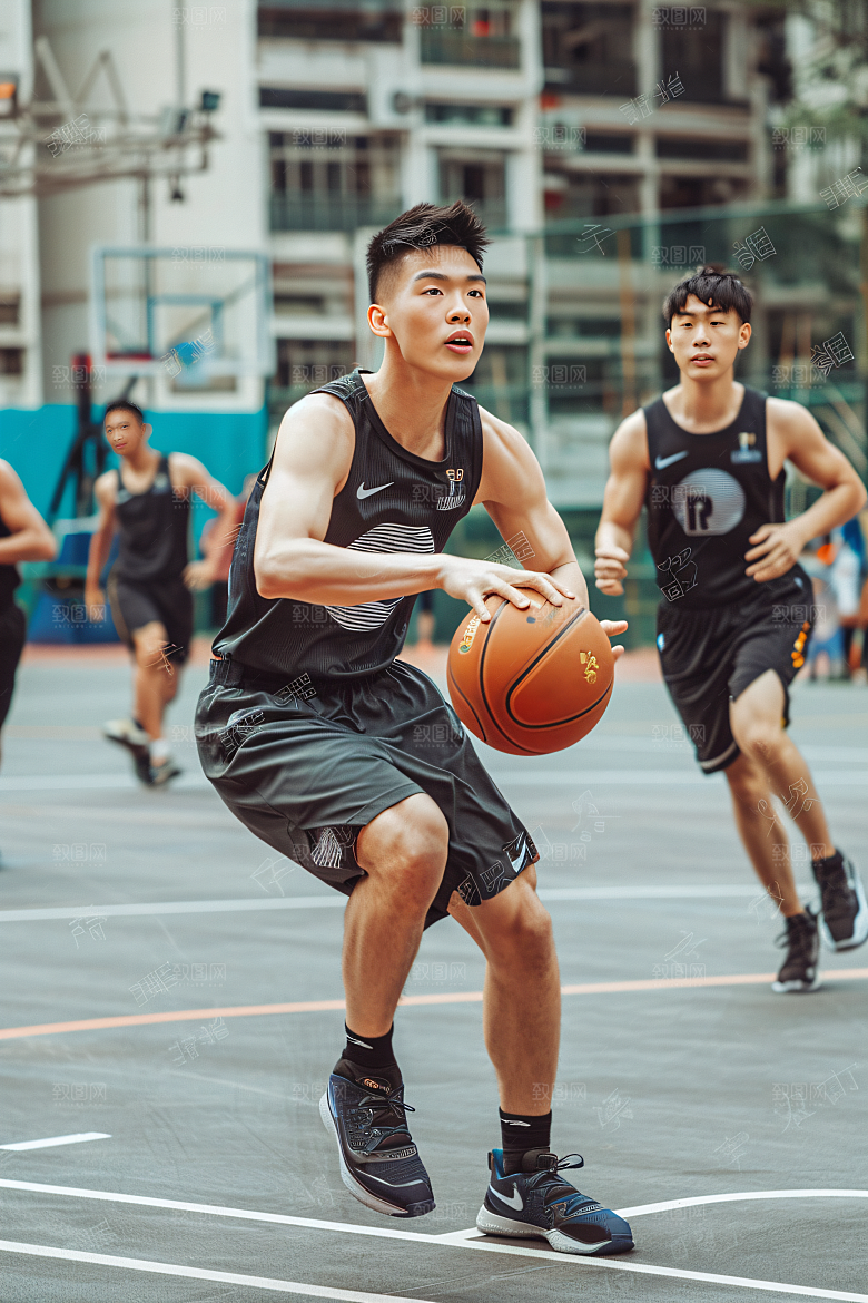 打篮球投篮高清摄影图
