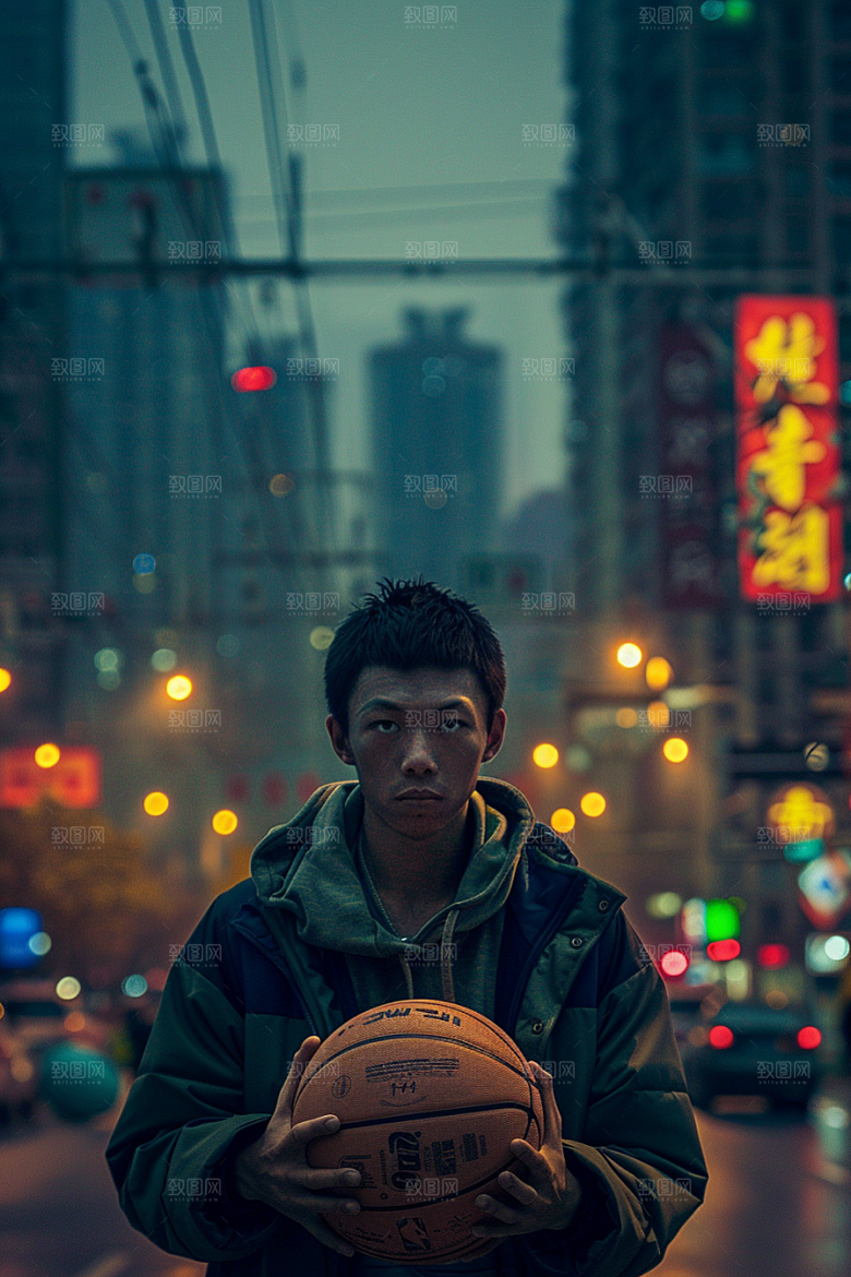 打篮球运动灌篮摄影图