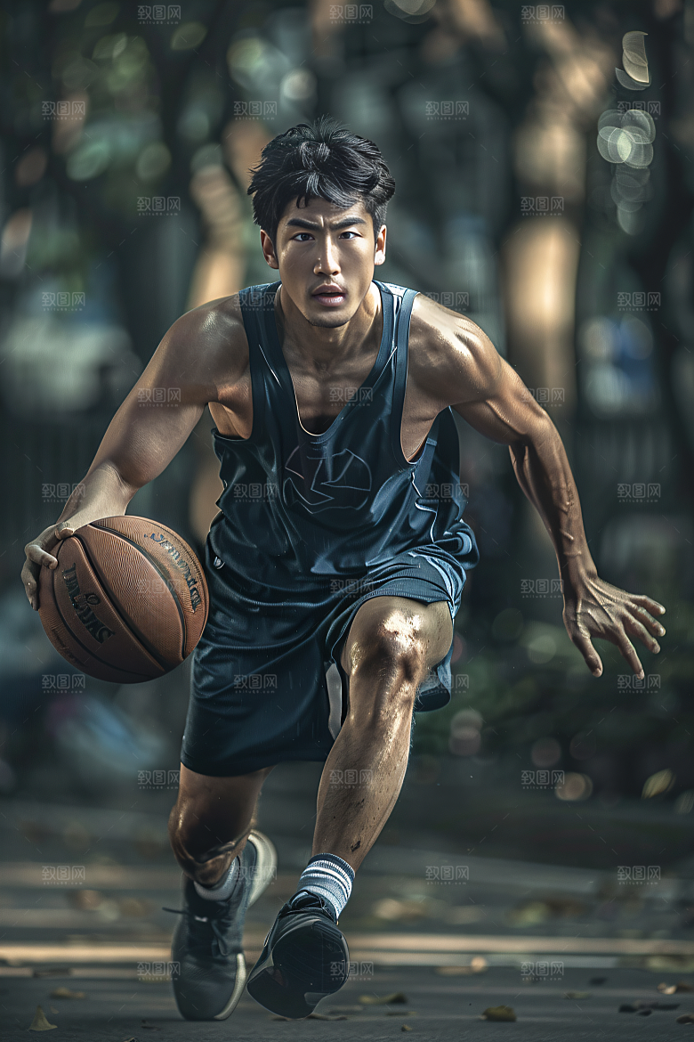 打篮球球场体育摄影图