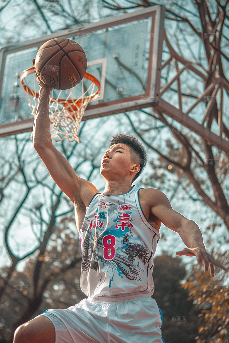 打篮球投篮高清摄影图